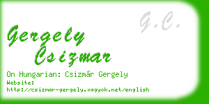 gergely csizmar business card