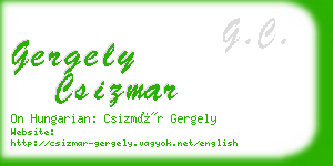 gergely csizmar business card